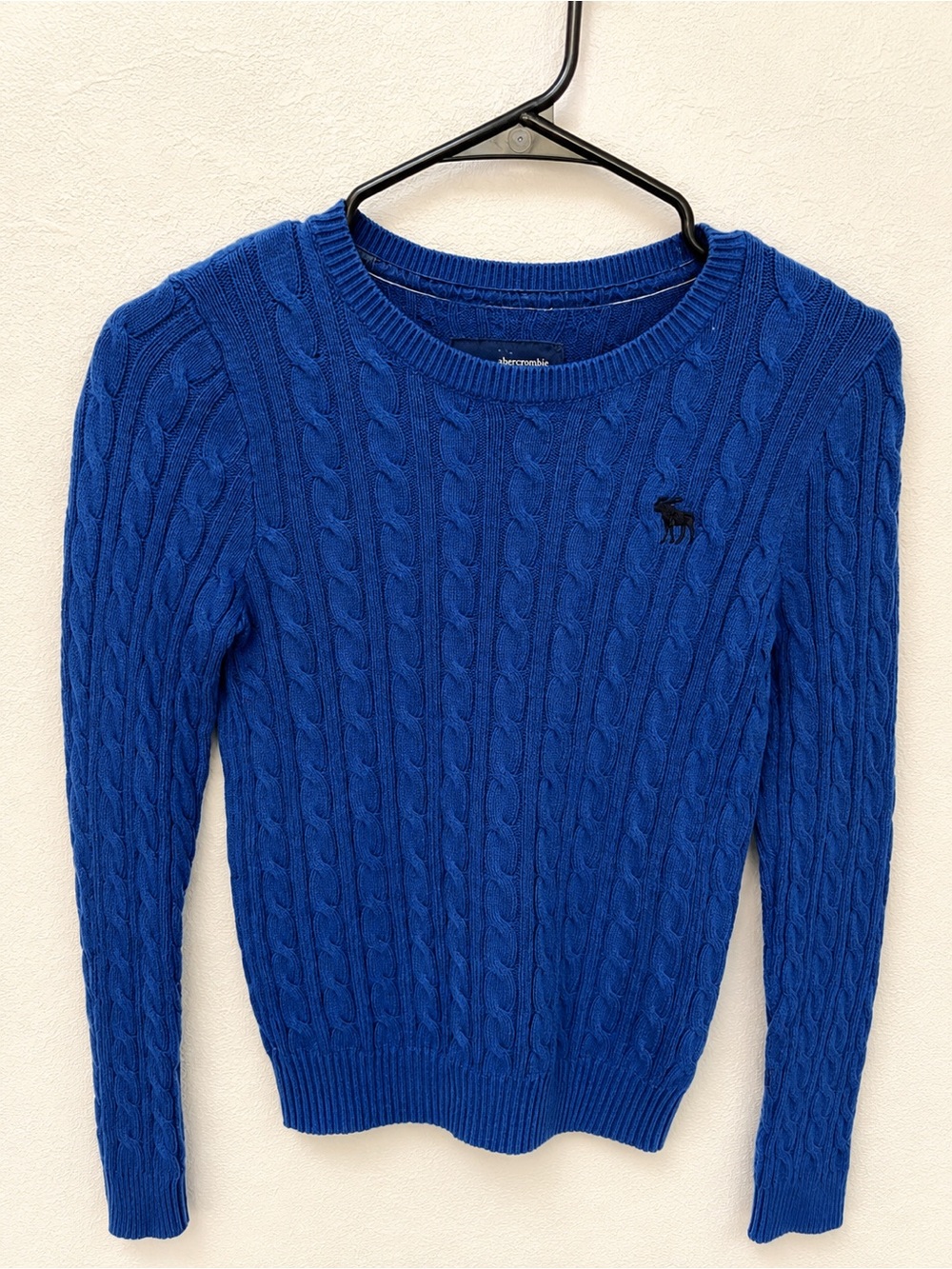 Abercrombie & Fitch Girls Cable Knit Sweater - Royal Blue